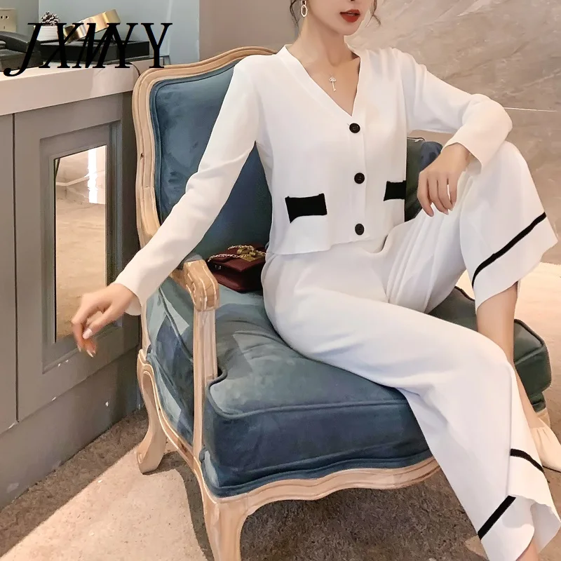 Ladies Knitted Suit 2021 Temperament Is Thin and Western Style, Draped Wide-Leg Pants Fashionable And Comfortable Two-Piece Suit
Ladies Knitted Suit 2021 Temperament Is Thin and Western Style, Draped Wide-Leg Pants Fashionable And Comfortable Two-Piece Suit