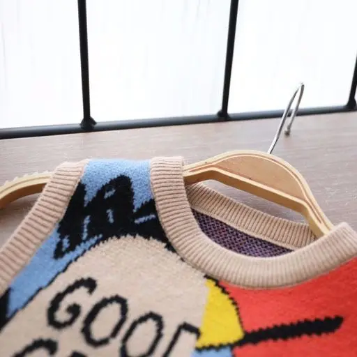 70CM-120CM Children's sweater new boys knitted monochrome loose top Baby Korean vest waistcoat versatile fashion 
70CM-120CM Children's sweater new boys knitted monochrome loose top Baby Korean vest waistcoat versatile fashion