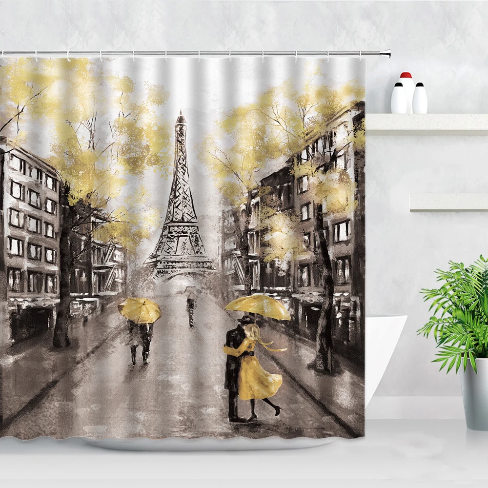 Paris Tower Shower Curtain Set Romantic City Lovers Abstract Art Oil Paint Home Decor Screen Waterproof Fabric Bathroom Curtains
Paris Tower Shower Curtain Set Romantic City Lovers Abstract Art Oil Paint Home Decor Screen Waterproof Fabric Bathroom Curtains