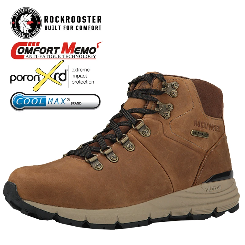 ROCKROOSTER VK6253 Outdoor Ankle Trekking Shoes Men Waterproof Hiking Shoes Mountain Boots Genuine Leather Vibram Outsole boots
ROCKROOSTER VK6253 Outdoor Ankle Trekking Shoes Men Waterproof Hiking Shoes Mountain Boots Genuine Leather Vibram Outsole boots