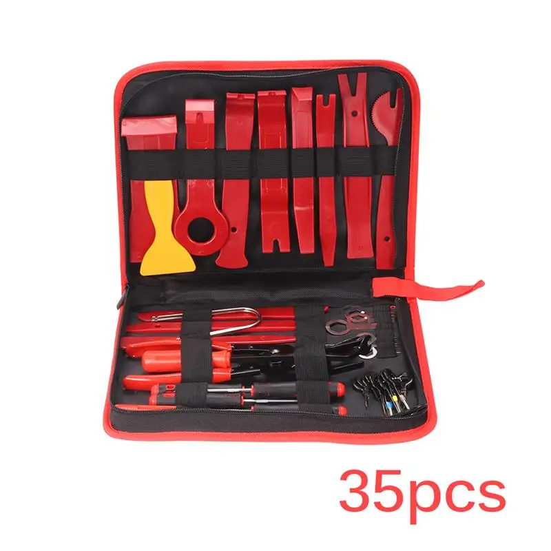 7/12/22/28/35PCS Auto Car Radio Panel Door Clip Audio Removal Installer Tools Pouch Pry Tool Auto Interior Hand Tools Set Kit
7/12/22/28/35PCS Auto Car Radio Panel Door Clip Audio Removal Installer Tools Pouch Pry Tool Auto Interior Hand Tools Set Kit
