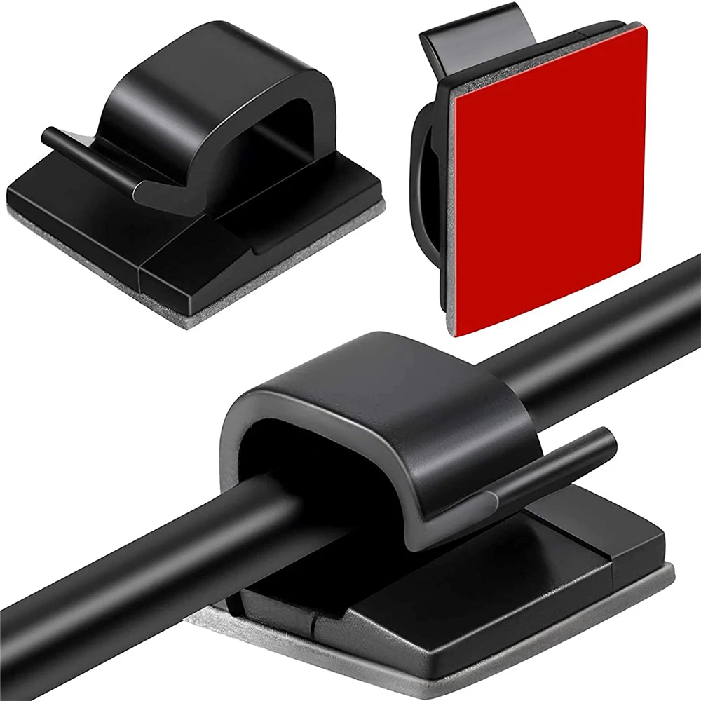 50 reinforced cable clamps with strong tape, wiring clamps, cable organizers, cable ties, cable organizers for cars, offices 
50 reinforced cable clamps with strong tape, wiring clamps, cable organizers, cable ties, cable organizers for cars, offices