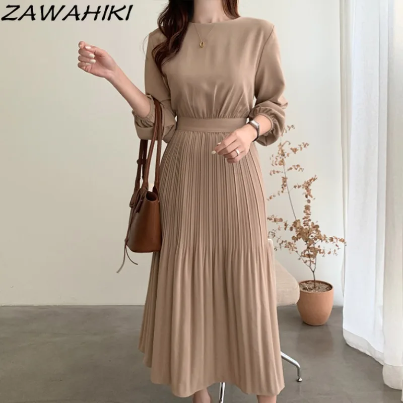 Zawhiki Женская одежда Модная Корейская женская одежда с длинными рукавами-фонариками однотонное платье А-силуэта с круглым вырезом платья ши...
Zawhiki Женская одежда Модная Корейская женская одежда с длинными рукавами-фонариками однотонное платье А-силуэта с круглым вырезом платья ши...