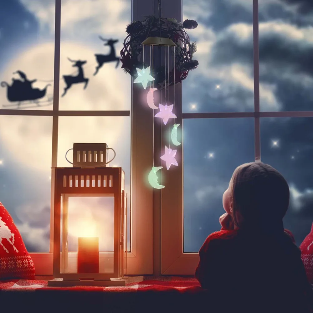 Gardening Decorative Landscape Solar Light Wind Chime Hanging Pendant Light 
Gardening Decorative Landscape Solar Light Wind Chime Hanging Pendant Light