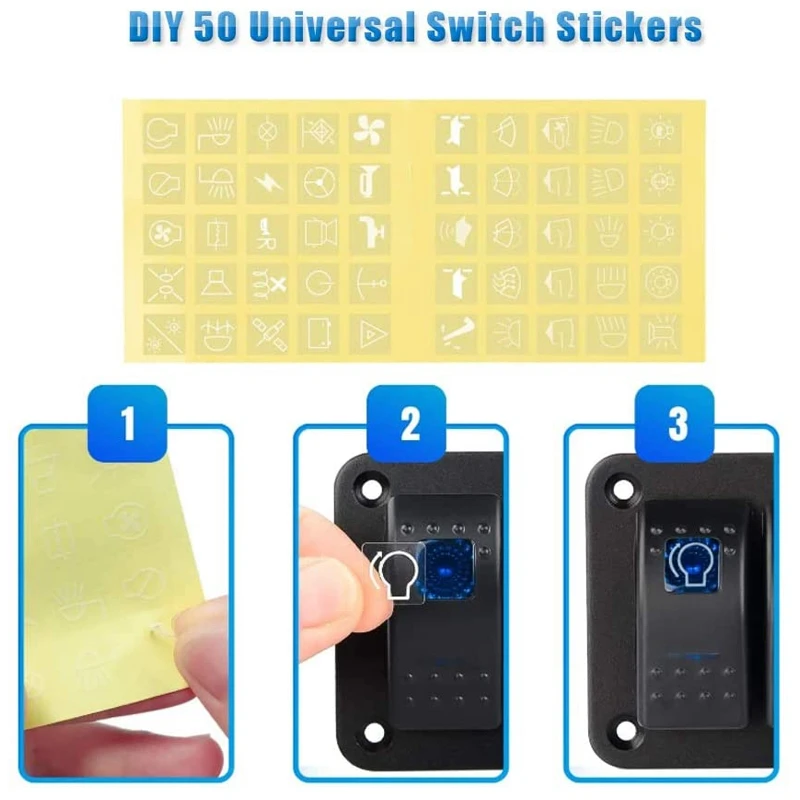 6 Gang Waterproof Marine Boat Rocker Switch Panel with LED Backlight for Car SUV Marine RV Truck Camper Boat
6 Gang Waterproof Marine Boat Rocker Switch Panel with LED Backlight for Car SUV Marine RV Truck Camper Boat