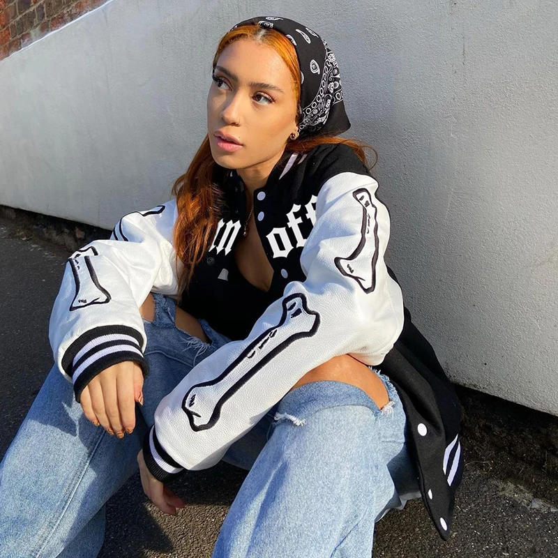 Осенняя куртка-бомбер в стиле хип-хоп Harajuku, Женская винтажная куртка-бомбер большого размера с принтом, бейсбольная гоночная униформа, паль...
Осенняя куртка-бомбер в стиле хип-хоп Harajuku, Женская винтажная куртка-бомбер большого размера с принтом, бейсбольная гоночная униформа, паль...