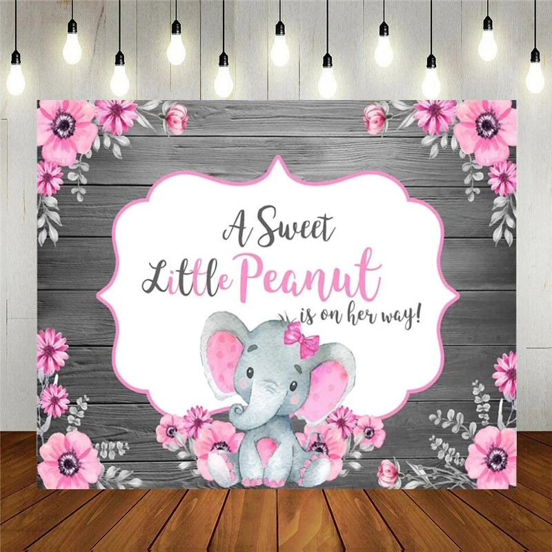 Little Girls Baby Shower Party Background Pink Elephant and Floral Backdrop A Little Peanut Is On The Way Baby Shower Supplies
Little Girls Baby Shower Party Background Pink Elephant and Floral Backdrop A Little Peanut Is On The Way Baby Shower Supplies