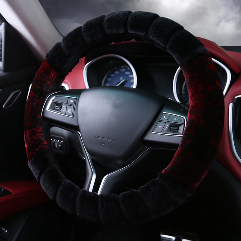 Plush Warm Car Steering Wheel Cover Artificial Fur for vw passat b3 b5 b5.5 b6 b7 b8 cc 3c 3bg variant polo 9n 6r sedan touareg |