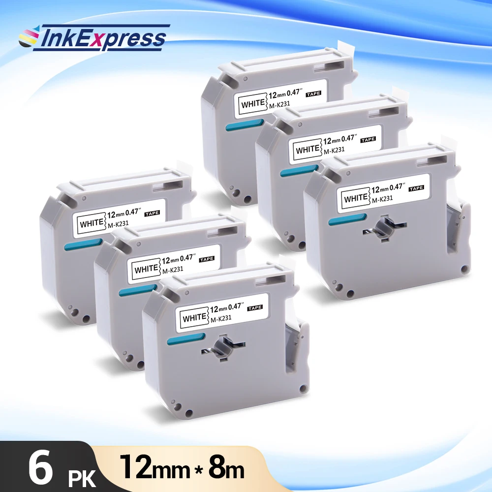Лента для этикеток InkExpress 6PK для Brother MK 231, лента mk 231, черная на белом цвете, лента для этикеток 12 мм для сенсорного принтера Brother P, аксессуары
Лента для этикеток InkExpress 6PK для Brother MK 231, лента mk 231, черная на белом цвете, лента для этикеток 12 мм для сенсорного принтера Brother P, аксессуары