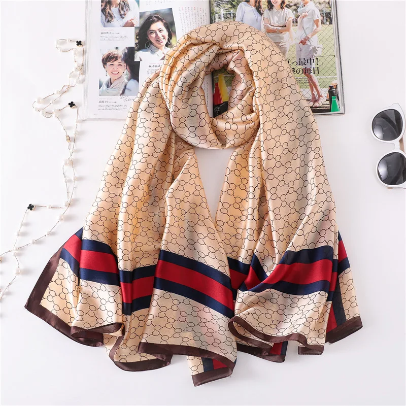 Women Silk Scarf Chiffon Hijab Mousseline Designer Scarves Foulard Femme Head Small 39pc | Аксессуары для одежды