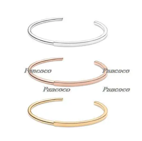 Authentic 925 Sterling Silver Bracelet Rose Gold Pan Signature I-D Bangle Fit Women Bead Charm Diy Fashion Jewelry
Authentic 925 Sterling Silver Bracelet Rose Gold Pan Signature I-D Bangle Fit Women Bead Charm Diy Fashion Jewelry