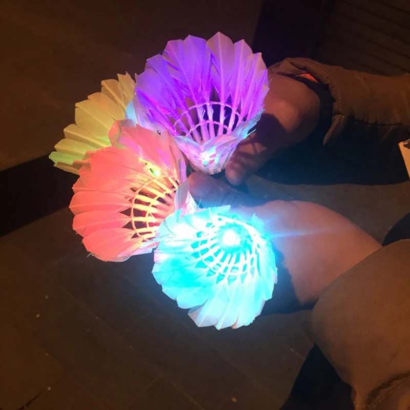 Hot Selling 4 Pcs Badminton Dark Night LED Glowing Light Up Shuttlecock Lighting Balls for Indoor Outdoor Sports
Hot Selling 4 Pcs Badminton Dark Night LED Glowing Light Up Shuttlecock Lighting Balls for Indoor Outdoor Sports