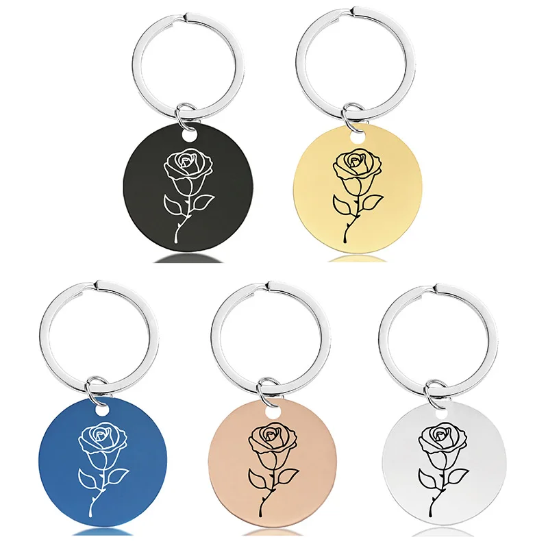 Pendant Keychain accessories European and American round Pendant Month Flower Birthday and Holiday Gift Lettering Metal Keychain
Pendant Keychain accessories European and American round Pendant Month Flower Birthday and Holiday Gift Lettering Metal Keychain