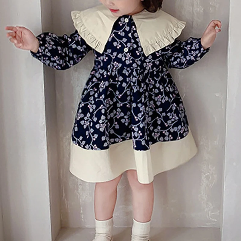 Girls Dresses 2021 New Fashion Lapel Floral Children's Dress Autumn Kids Clothing Baby Long-sleeve Princess Dress
Girls Dresses 2021 New Fashion Lapel Floral Children's Dress Autumn Kids Clothing Baby Long-sleeve Princess Dress