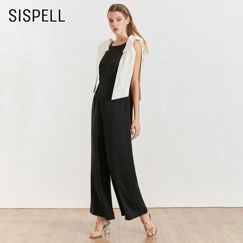 SPELL Lace Up Bowknot Women's Jumpsuit O Neck Sleeveless High Waist Slim Backless For Feamle Sexy Wide Leg Straight Jumpsuit
SPELL Lace Up Bowknot Women's Jumpsuit O Neck Sleeveless High Waist Slim Backless For Feamle Sexy Wide Leg Straight Jumpsuit