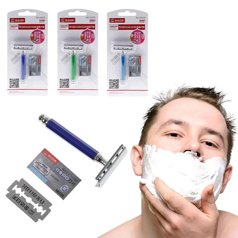 1 Set Safety Manual Razor Double Edge Blade Replacement Men Beard Trimming Facial Care Hair Mustache Remove Home Accessory X7YB
1 Set Safety Manual Razor Double Edge Blade Replacement Men Beard Trimming Facial Care Hair Mustache Remove Home Accessory X7YB