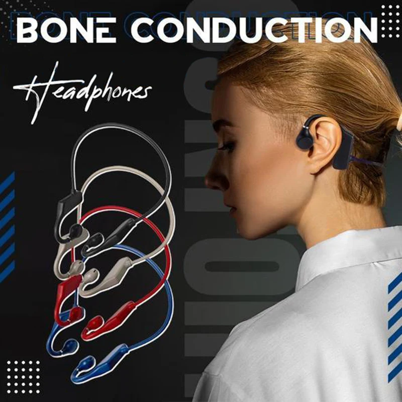 Hot Bone Conduction Headphones Wireless Compatible With Bluetooth Convenience Ear Headset Painless Wearing For Cell Phone
Hot Bone Conduction Headphones Wireless Compatible With Bluetooth Convenience Ear Headset Painless Wearing For Cell Phone