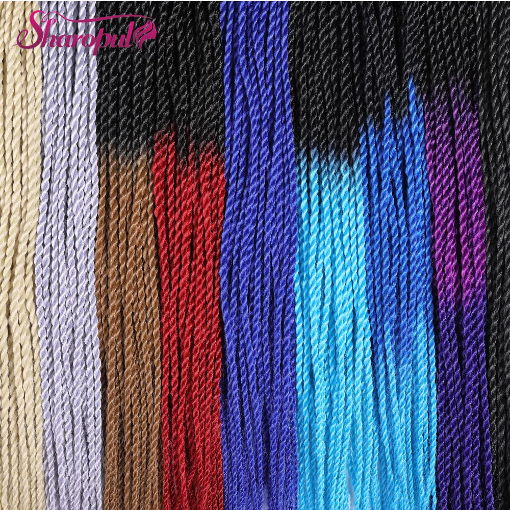 Сенегальские плетеные волосы для наращивания кос 30 прядей 100 грамм синтетические
