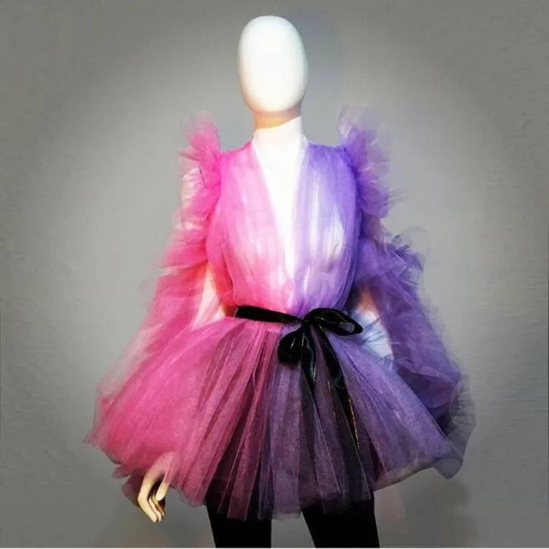 2020 Trendy Multi Color V Neck Long Sleeve Blouse With Black Belt Sexy See Through Tulle Women top Custom made Any color Free
2020 Trendy Multi Color V Neck Long Sleeve Blouse With Black Belt Sexy See Through Tulle Women top Custom made Any color Free