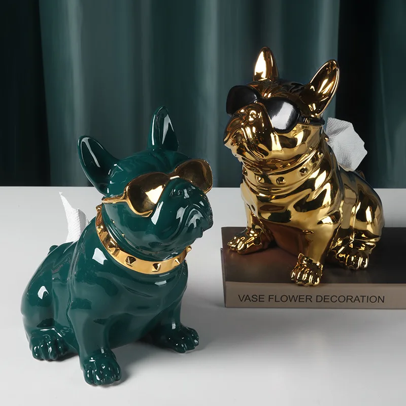 High-End Personality Bulldog Living Room Tissue Box Creative High-End Ceramic Light Luxury Paper Box Indoor Decoration
High-End Personality Bulldog Living Room Tissue Box Creative High-End Ceramic Light Luxury Paper Box Indoor Decoration