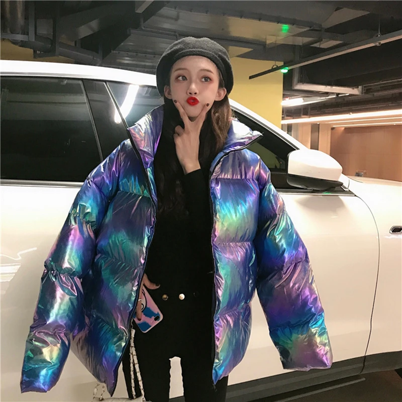Winter Women's Jacket High Quality Bright Colors Insulated Puffy Coat collar Fluorescent color Parka Loose Outwear
Winter Women's Jacket High Quality Bright Colors Insulated Puffy Coat collar Fluorescent color Parka Loose Outwear
