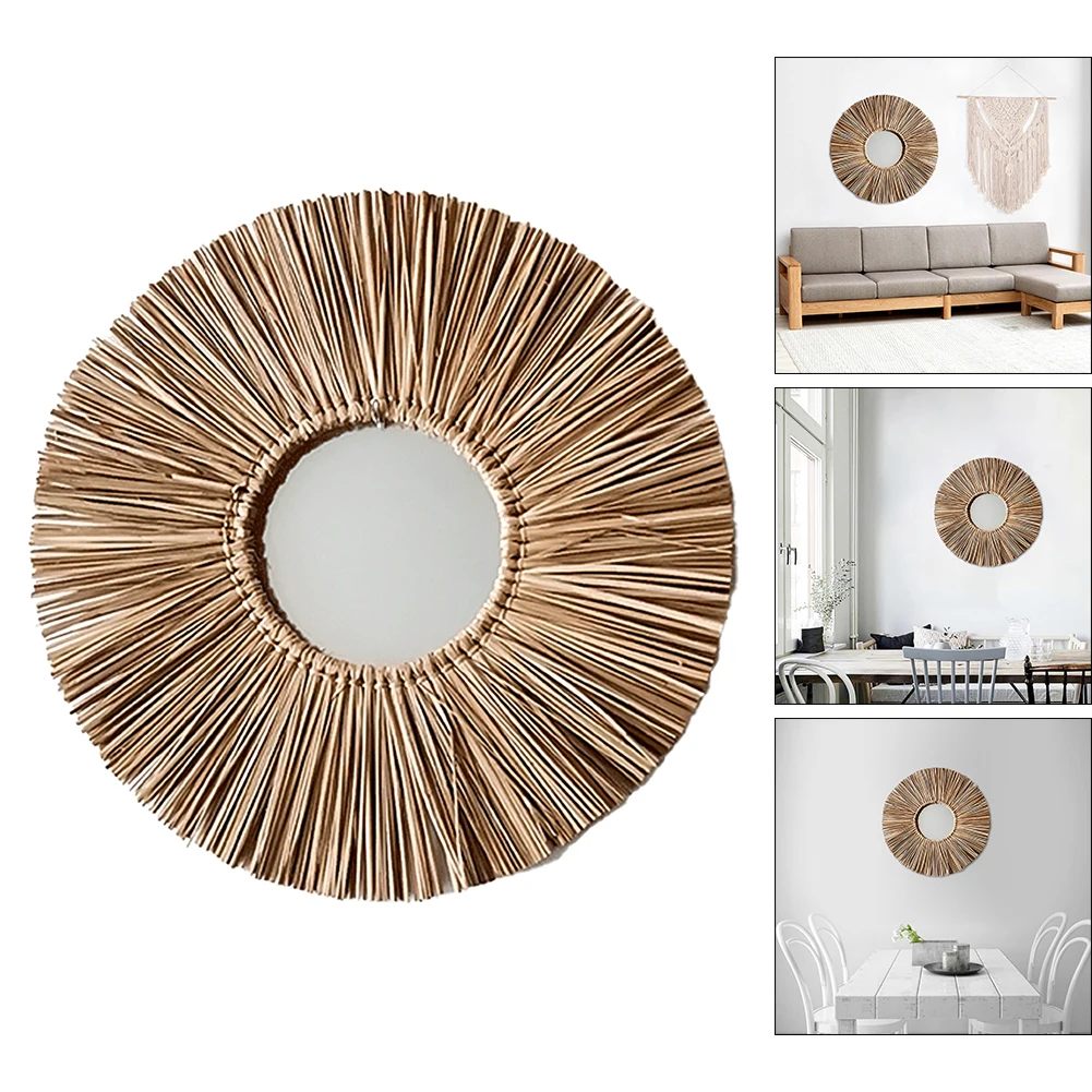 Mirror Wall Sticker Woven Hanging Rattan Makeup s Bedroom Living Room Decoration Handmade Wall-Mounted Round
Mirror Wall Sticker Woven Hanging Rattan Makeup s Bedroom Living Room Decoration Handmade Wall-Mounted Round