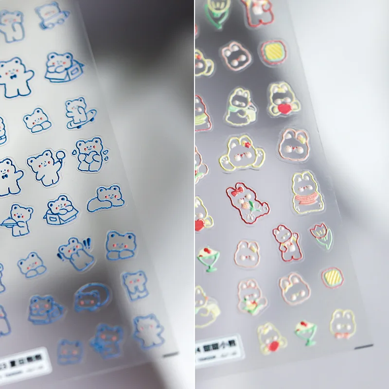Newest Colorful Cartoon Teddy bear High Quality 5D Engraved Nail Stickers Nail Art Decorations Nail Decals Design HL251
Newest Colorful Cartoon Teddy bear High Quality 5D Engraved Nail Stickers Nail Art Decorations Nail Decals Design HL251