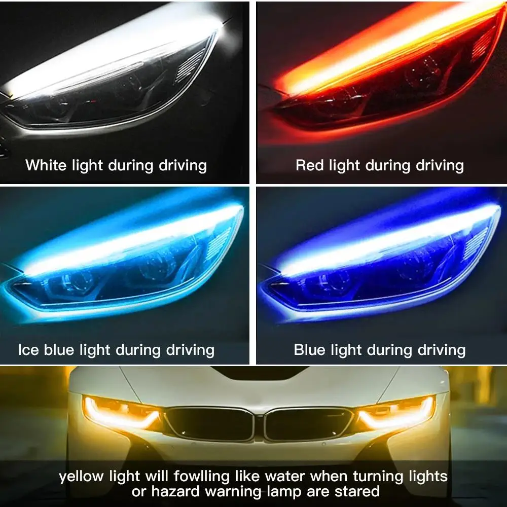 Car light 2Pcs LED DRL Daytime Running Light Styling Dynamic Streamer Flow Amber Blub Turn Signal Warning Steering Fog Day Lamp
Car light 2Pcs LED DRL Daytime Running Light Styling Dynamic Streamer Flow Amber Blub Turn Signal Warning Steering Fog Day Lamp