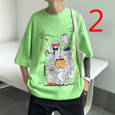 2020 new summer anime tide brand net red ins Korean version of the trend loose cartoon men's short-sleeved t-shirt 
2020 new summer anime tide brand net red ins Korean version of the trend loose cartoon men's short-sleeved t-shirt