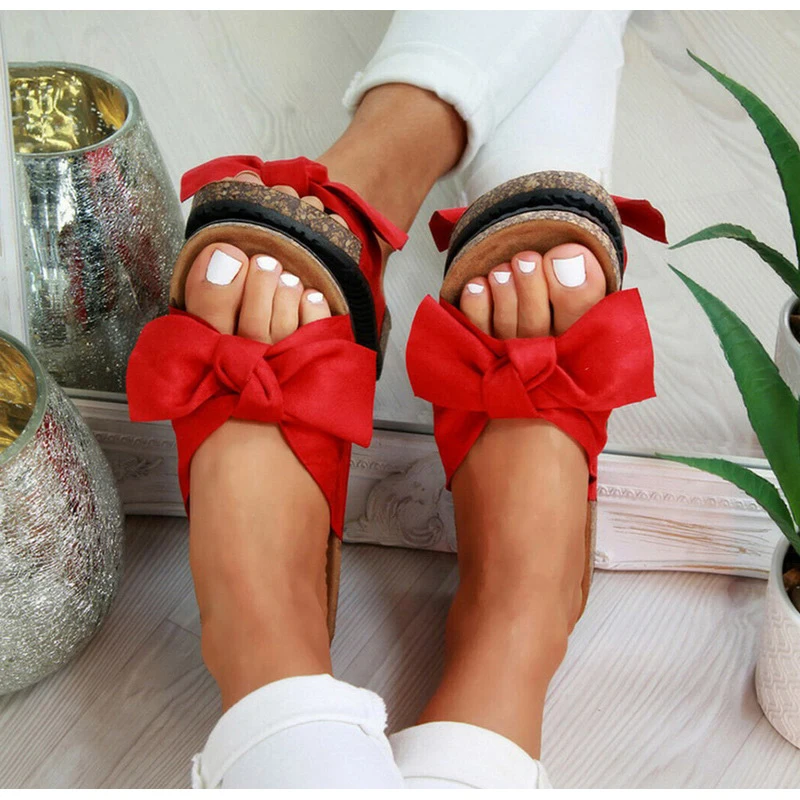 Women's Flat Heel Slippers 2020 Summer Cute Fashion Bow Tie Slippers Dress Home Slip On Comfortable Female Beach Slides
Women's Flat Heel Slippers 2020 Summer Cute Fashion Bow Tie Slippers Dress Home Slip On Comfortable Female Beach Slides