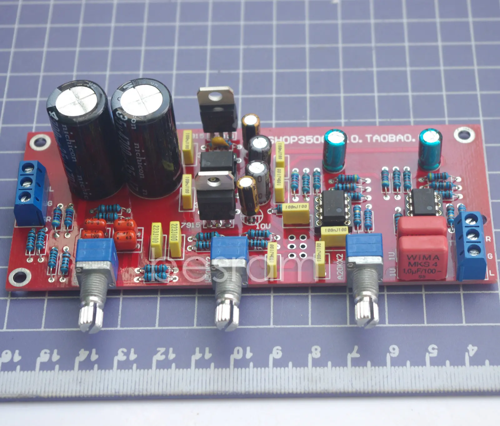 Preamplifier tone board based Panasonic Class AA circuit preamp 3 NE5532 Volume
Preamplifier tone board based Panasonic Class AA circuit preamp 3 NE5532 Volume