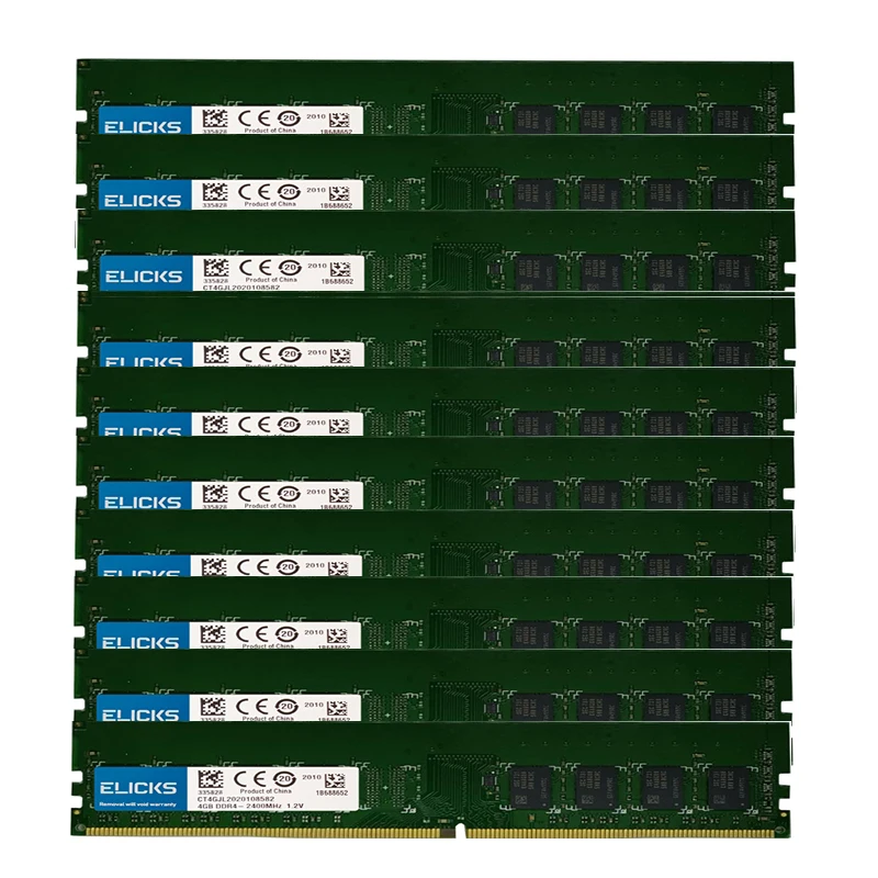 Elicks DDR4 RAM memory 4GB 2400MHZ (100pcs 4gb) 19200MHZ desktop universal DIMM memory RAM CL17