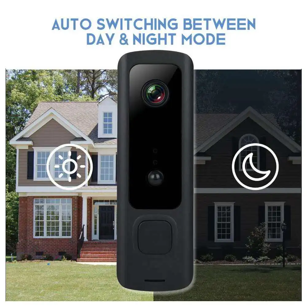 1080P wifi video doorbell wireless battery door phone camera calling intercom support TF card recording chime new free shiping
1080P wifi video doorbell wireless battery door phone camera calling intercom support TF card recording chime new free shiping