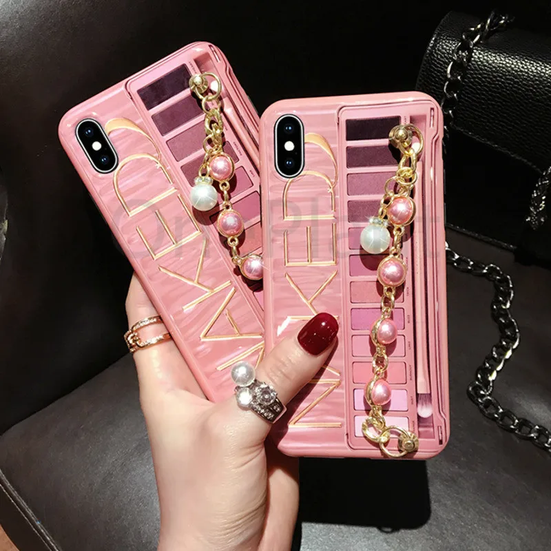 Make-up Eye Shadow Box Hand Strap Phone case For iPhone X XS Max XR Luxury Soft Glossy Coque For iPhone 6 6s 7 8 Plus Cover Capa
Make-up Eye Shadow Box Hand Strap Phone case For iPhone X XS Max XR Luxury Soft Glossy Coque For iPhone 6 6s 7 8 Plus Cover Capa