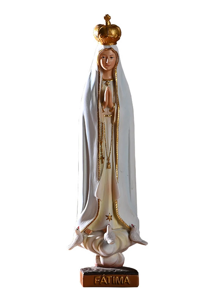 

Catholic Statue Our Lady Of Fatima Statue Virgin Mary Figure For Home Tabletop Catholic Decor Statue Resin Figurine