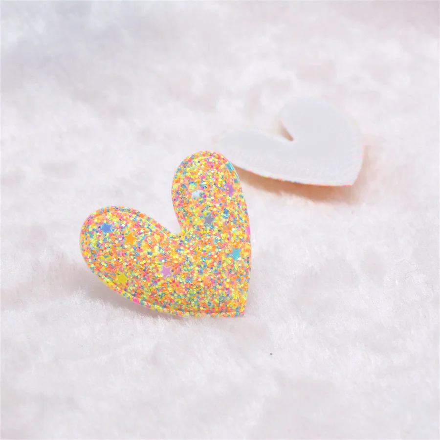 30Pcs/Lot Glitter Shiny Heart Padded Appliques For Handmade DIY Clothes Hat Sewing Patches Headwear Hair Clips Accessories
30Pcs/Lot Glitter Shiny Heart Padded Appliques For Handmade DIY Clothes Hat Sewing Patches Headwear Hair Clips Accessories