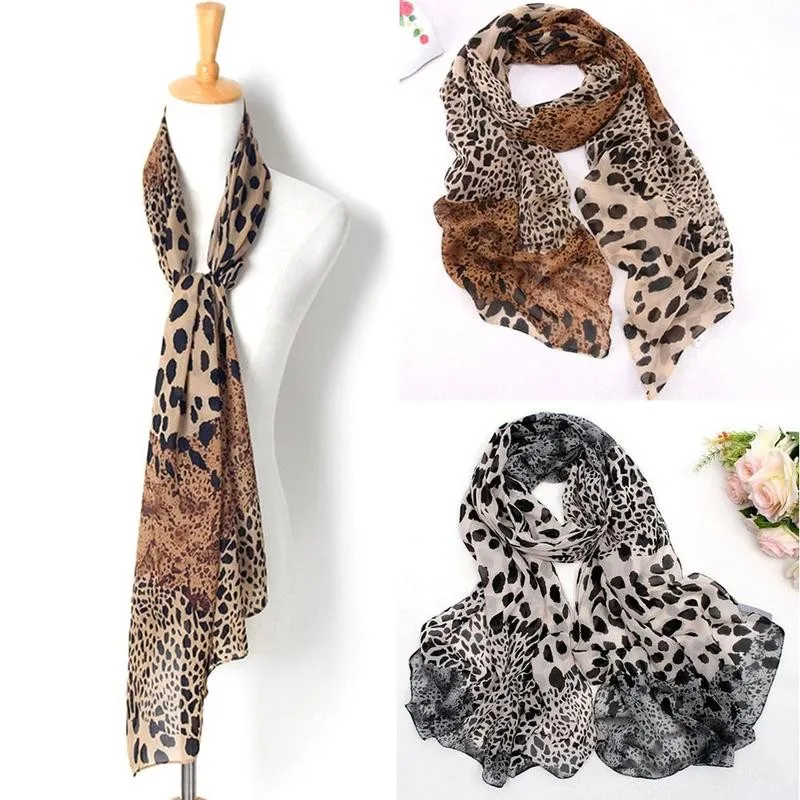 

Модный шарф "Леопард", новая корейская мода, шифоновый шарф накидка платок палантин шарфы палантины для женщин элегантные длинные шеи для за...