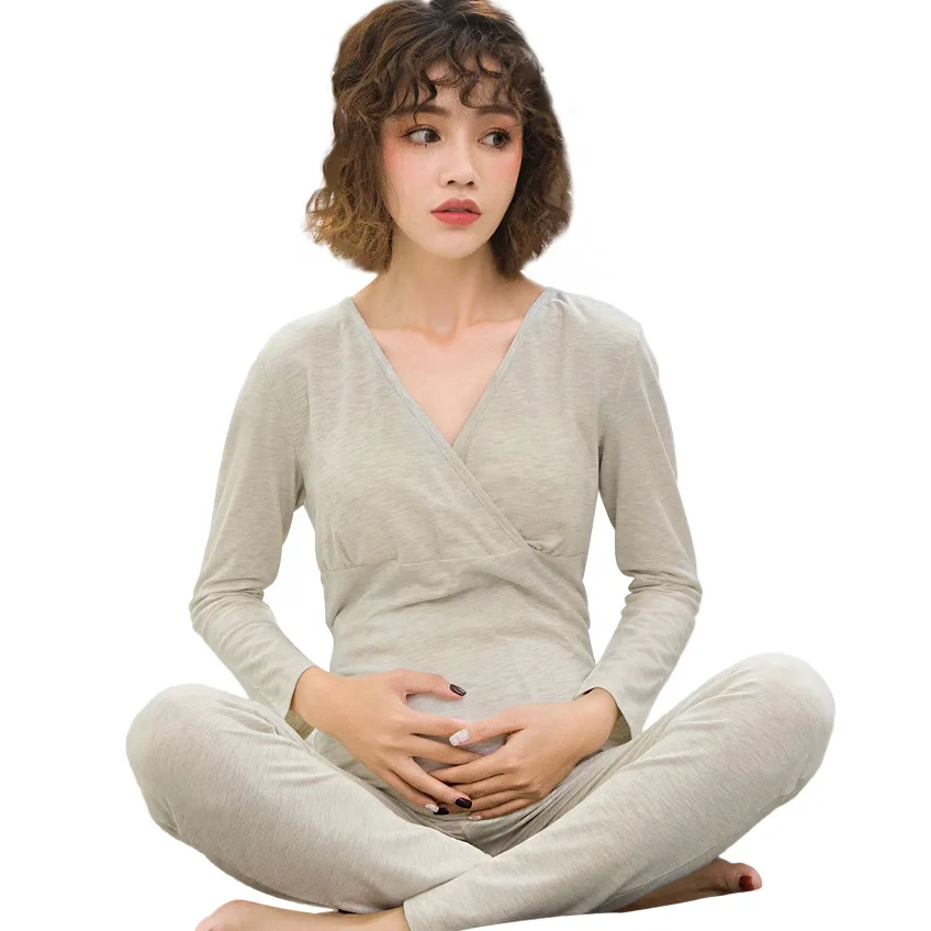 Pregnant WOMEN'S Thermal Underwear Nursing Pajamas Set Cotton Confinement Clothing Spring And Autumn
Pregnant WOMEN'S Thermal Underwear Nursing Pajamas Set Cotton Confinement Clothing Spring And Autumn