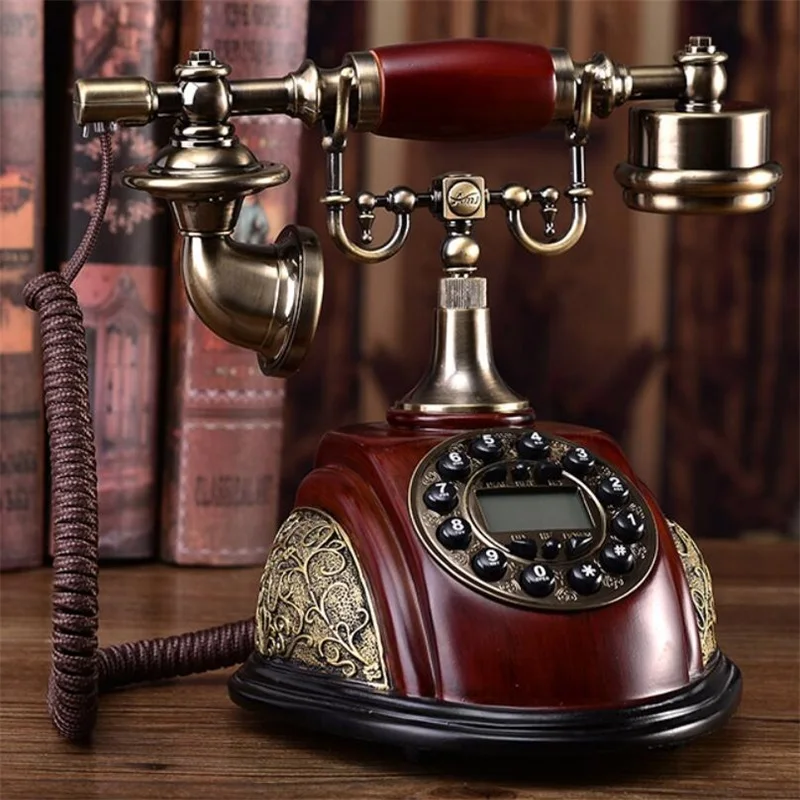 

Rotary Dial Telephone Retro Old Fashioned Landline Phones with Classic Metal Bell, Corded Phone with Speaker and Redial for Home