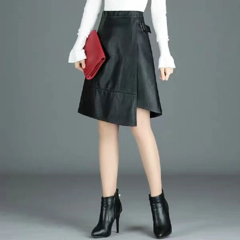 High waist pu leather skirts women a-line mini skirt Autumn streetwear summer black skirts short students dress
High waist pu leather skirts women a-line mini skirt Autumn streetwear summer black skirts short students dress