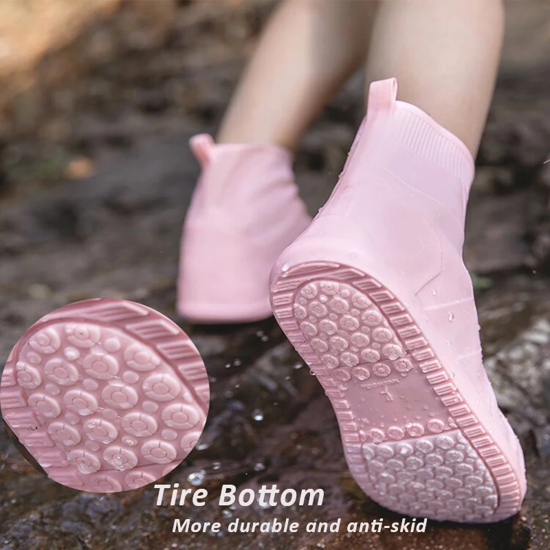 Плотные Чехлы для обуви от дождя многоразовые женские чехлы туристические