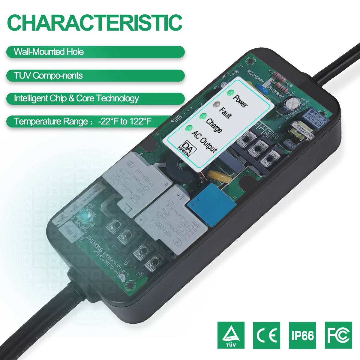 Dagreen Level 1&2 EV Charger, Electric Vehicle Charger (16A,100-240V 25FT) with NEMA6-20 Plug Fast EV Home Charging Station
Dagreen Level 1&2 EV Charger, Electric Vehicle Charger (16A,100-240V 25FT) with NEMA6-20 Plug Fast EV Home Charging Station