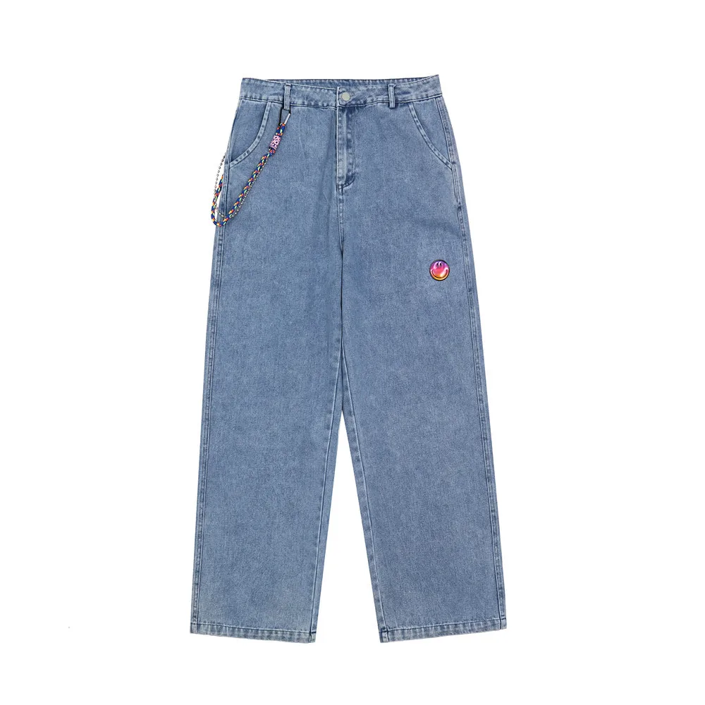 2021 spring and summer new jeans men and women with the same cotton casual straight loose wide-leg distressed couple pants
2021 spring and summer new jeans men and women with the same cotton casual straight loose wide-leg distressed couple pants