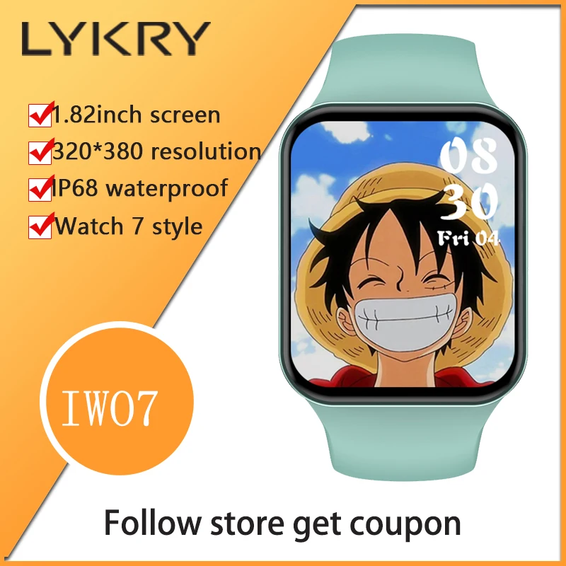 LYKRY IWO7 Smart Watch Women Series 7 1.82 inch Full Screen BT Call Men's Watches Blood Pressure PK Series 6 W37 HW22 W26 + HW16
LYKRY IWO7 Smart Watch Women Series 7 1.82 inch Full Screen BT Call Men's Watches Blood Pressure PK Series 6 W37 HW22 W26 + HW16
