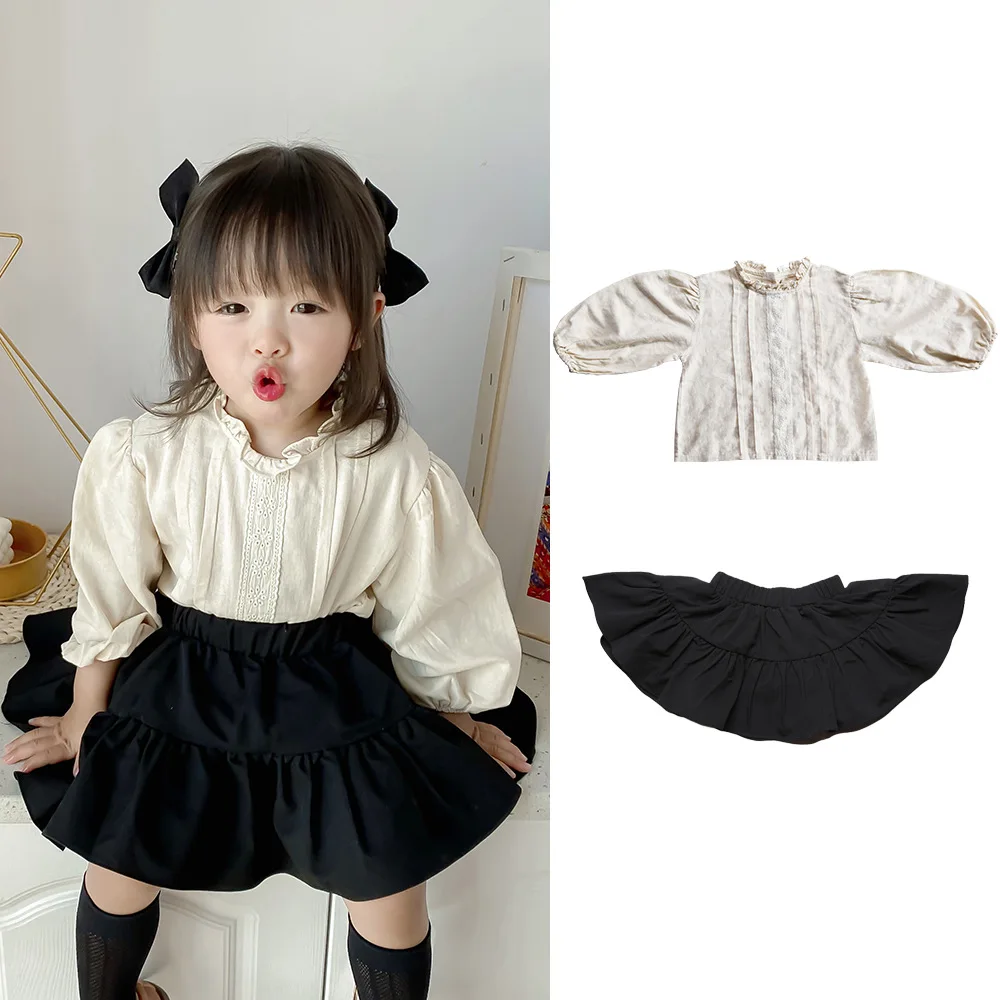 2021 Spring and Autumn New Girls' Lace Collar Shirt Children's Stand-up Collar All-Match Puff Sleeve Bottoming Shirt
2021 Spring and Autumn New Girls' Lace Collar Shirt Children's Stand-up Collar All-Match Puff Sleeve Bottoming Shirt