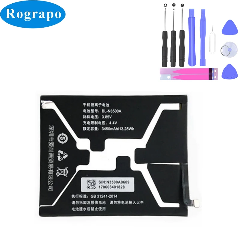 3450mAh Original BL-N3500A Replacement Battery For Gionee Elife S10 / S10 Dual SIM TD-LTE Smartphone Batteries
3450mAh Original BL-N3500A Replacement Battery For Gionee Elife S10 / S10 Dual SIM TD-LTE Smartphone Batteries