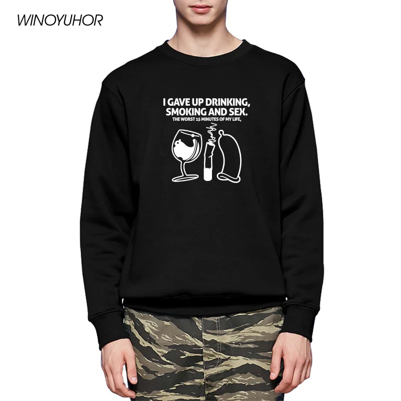 I Giving Up Drinking Smoking Funny Sweatshirts Mens 2023 New Winter Fleece Hoodiese Humor Joke Tops O-Neck Streetwear
I Giving Up Drinking Smoking Funny Sweatshirts Mens 2023 New Winter Fleece Hoodiese Humor Joke Tops O-Neck Streetwear