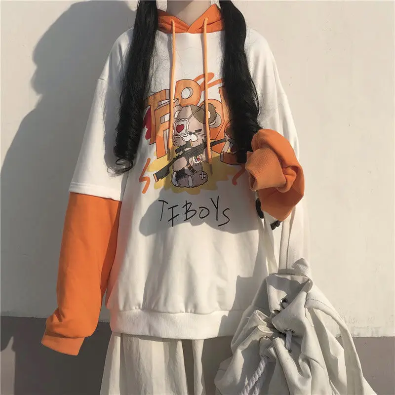 Deeptown Japan Style Anime Print Hoodie Women Kawaii Sweatshirt Patchwork Oversized Long Sleeve Cute Tops E Girl Casual Clothes
Deeptown Japan Style Anime Print Hoodie Women Kawaii Sweatshirt Patchwork Oversized Long Sleeve Cute Tops E Girl Casual Clothes