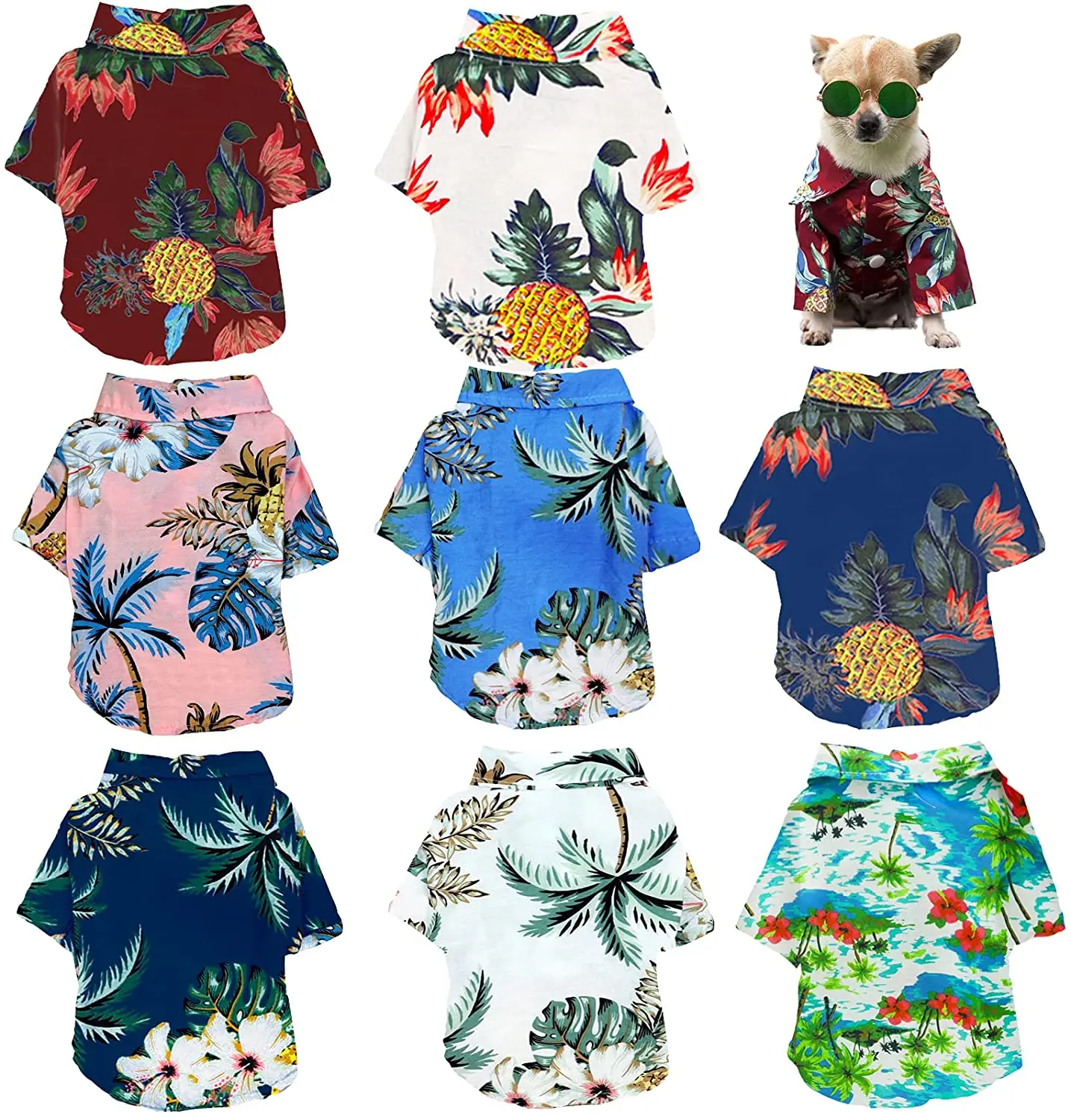 Summer Pet Printed Clothes For Dogs Floral Beach Shirt Jackets Dog Coat Puppy Costume Cat Spring Clothing Pets Outfits
Summer Pet Printed Clothes For Dogs Floral Beach Shirt Jackets Dog Coat Puppy Costume Cat Spring Clothing Pets Outfits