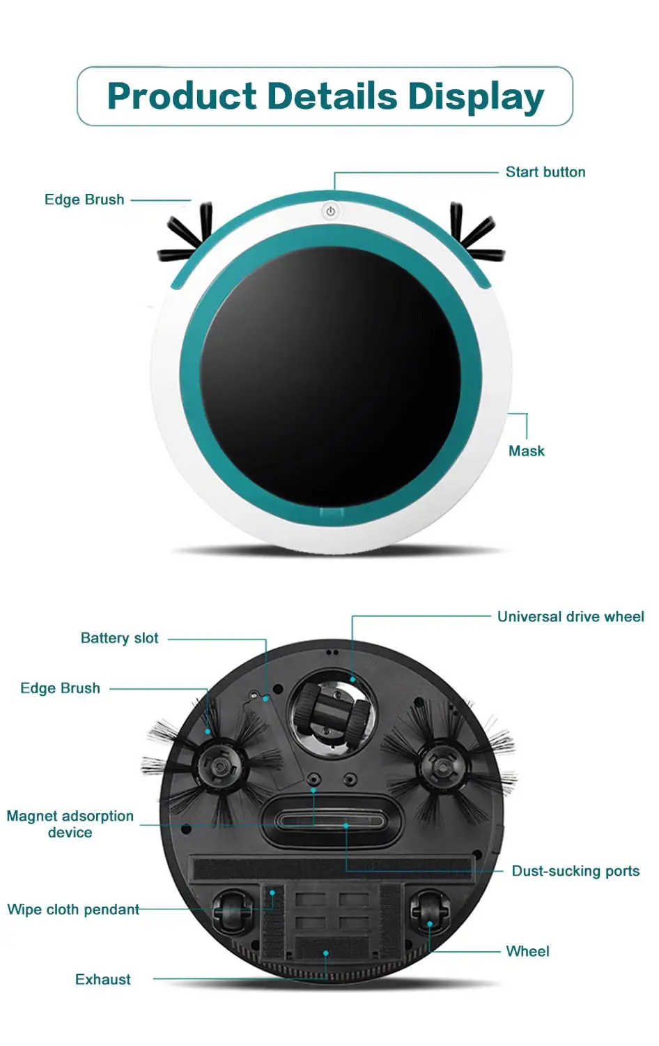 New Smart Robot Vacuum Cleaner , Mopping Sweeping Sunction Cordless Auto Dust Sweeper Machine Dry Wet Floor Robot Vacuum Cleaner
New Smart Robot Vacuum Cleaner , Mopping Sweeping Sunction Cordless Auto Dust Sweeper Machine Dry Wet Floor Robot Vacuum Cleaner